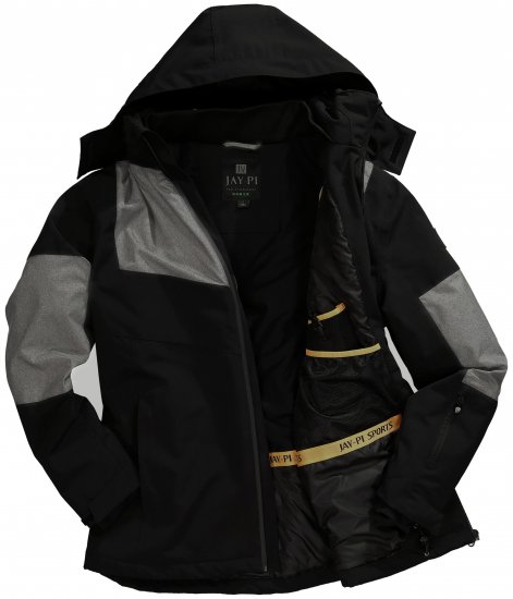 Jay-Pi Ski Jacket Functional Waterproof Windproof Black - Lyžiarske oblečenie - 