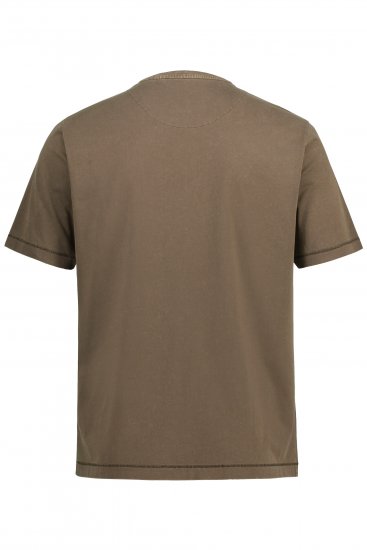 JP1880 Comfortable Fit Vintage Look T-Shirt Light Brown - Tričká - Nadrozmerné tričká - 2XL-14XL