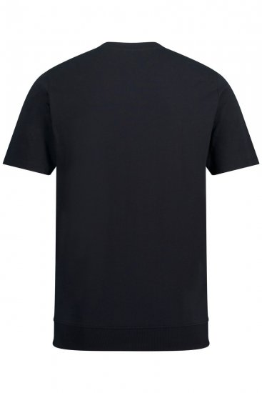 JP1880 818628 Tričko Henley so strihom na bruško Čierna - Tričká - Nadrozmerné tričká - 2XL-14XL