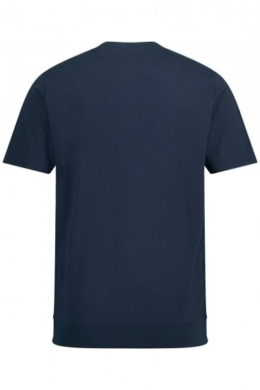 JP1880 818628 Tričko Henley so strihom na bruško Tmavomodrá - Tričká - Nadrozmerné tričká - 2XL-14XL
