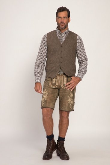 JP1880 Vest Tweed Wool Blend Traditional Light Brown - Obleky - Obleky 2XL-8XL