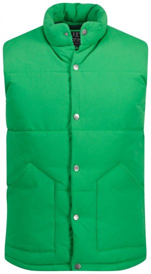 JP1880 818980 Vesta prešívaná zo zmesi bavlny Svetlozelená - Bundy - Bundy Nadmerné Veľkosti 2XL-8XL