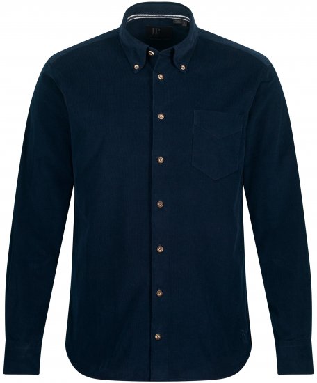 JP1880 Modern Fit Buttoned Collar Cotton Shirt Navy Blue - Košele - Košele 2XL-10XL