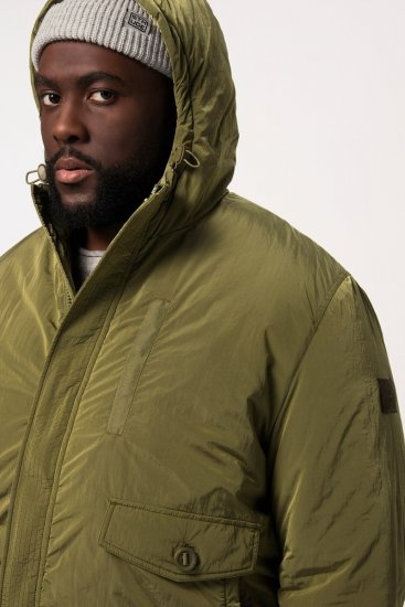 STHUGE Bomber Jacket With Hood Green - Bundy - Bundy Nadmerné Veľkosti 2XL-8XL