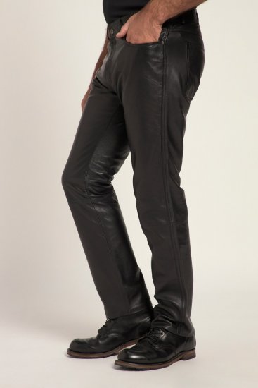 JP1880 Leather Pants Regular Fit Finest Lamb Nappa Black - Džínsy & nohavice - Džínsy a Nohavice - W40-W70