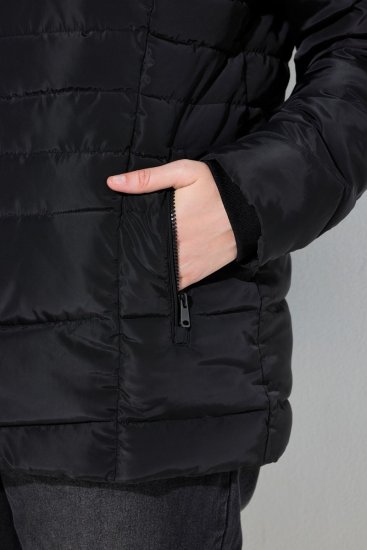 Ulla Popken 820889 Prešívaný kabát Čierna - Kabáty - Dámske kabáty veľkých veľkostí