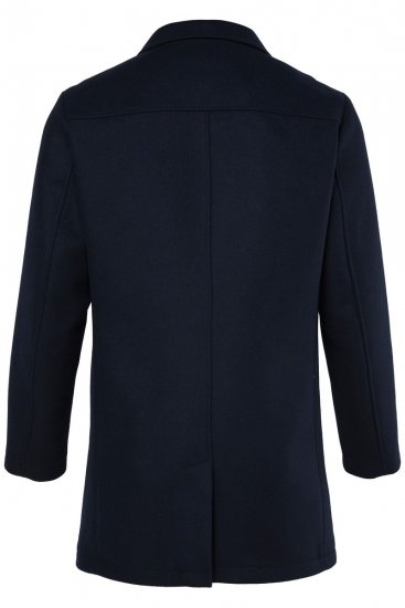 JP1880 821066 Prešívaný Vlnený kabát Námornícka modrá - Bundy - Bundy Nadmerné Veľkosti 2XL-8XL