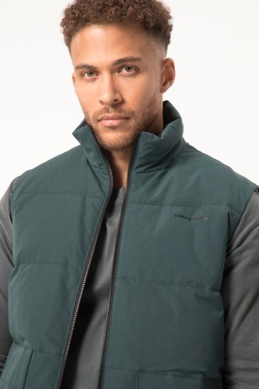 STHUGE 821232 Vesta prešívaná so zipsom Olivová - Bundy - Bundy Nadmerné Veľkosti 2XL-8XL