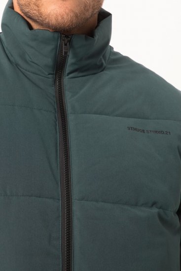 STHUGE 821232 Vesta prešívaná so zipsom Olivová - Bundy - Bundy Nadmerné Veľkosti 2XL-8XL