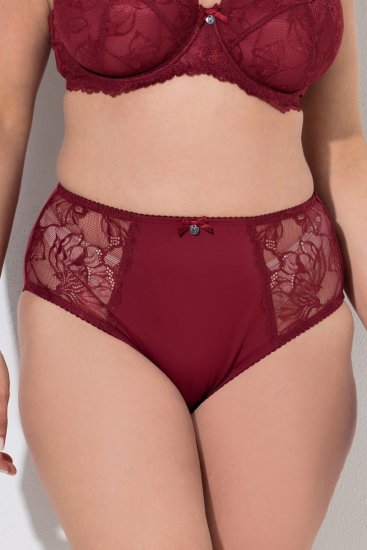 Ulla Popken 822864 Nohavičky s čipkou Lila - Nohavičky - 