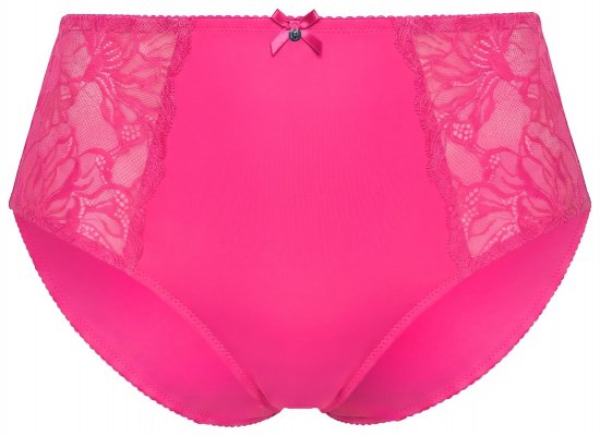 Ulla Popken 822864 Nohavičky s čipkou Ružová - Nohavičky - 