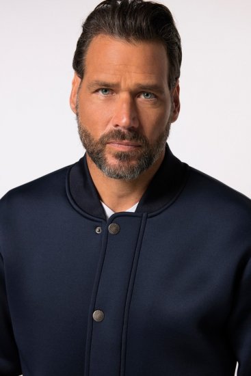 JP1880 College Jacket Scuba Fabric with Zipper Navy - Bundy - Bundy Nadmerné Veľkosti 2XL-8XL