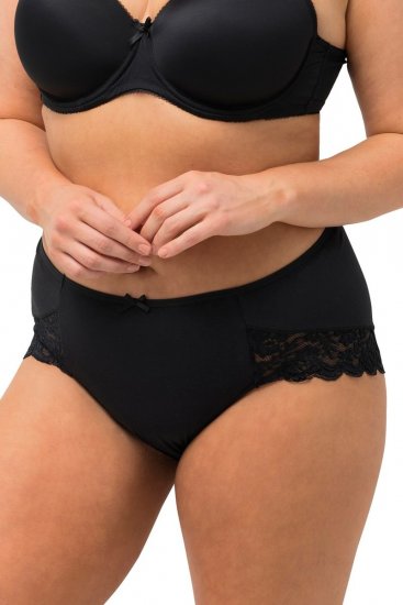 Ulla Popken 824106 Nohavičky s čipkou 2 ks Čierna - Nohavičky - 