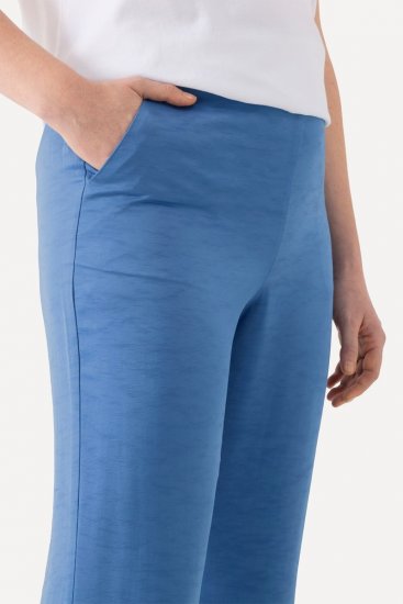 Ulla Popken 826163 Široké oblekové nohavice Denimová modrá - Látkové nohavice - Dámske široké nohavice plus size
