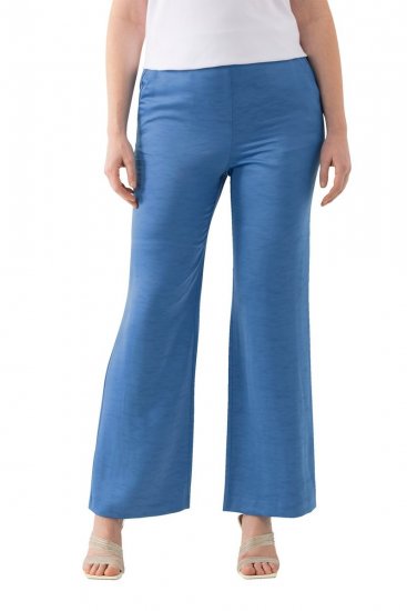 Ulla Popken 826163 Široké oblekové nohavice Denimová modrá - Látkové nohavice - Dámske široké nohavice plus size