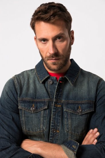JP1880 Denim Jacket Dark Blue Denim - Bundy - Bundy Nadmerné Veľkosti 2XL-8XL