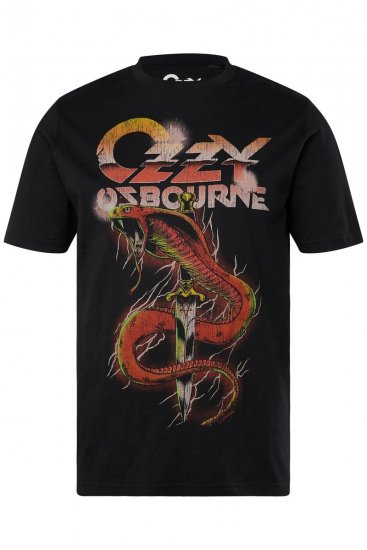 JP1880 Ozzy Osbourne Graphic Band T-Shirt Black - Tričká - Nadrozmerné tričká - 2XL-14XL