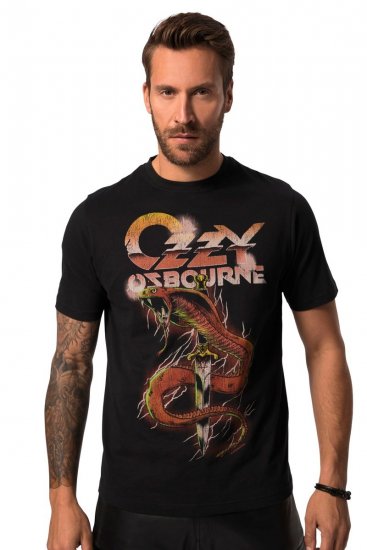 JP1880 Ozzy Osbourne Graphic Band T-Shirt Black - Tričká - Nadrozmerné tričká - 2XL-14XL