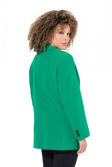 Ulla Popken 826487 Oversize sako s klopovými vreckami Smaragdová - Saká - Saká v nadmerných veľkostiach