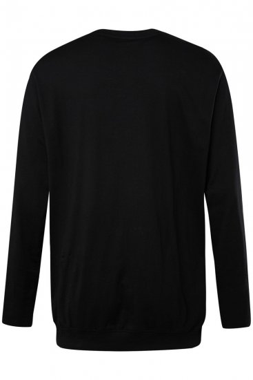 JP1880 827128 Tričko s dlhým rukávom so strihom na bruško Čierna - Tričká - Nadrozmerné tričká - 2XL-14XL