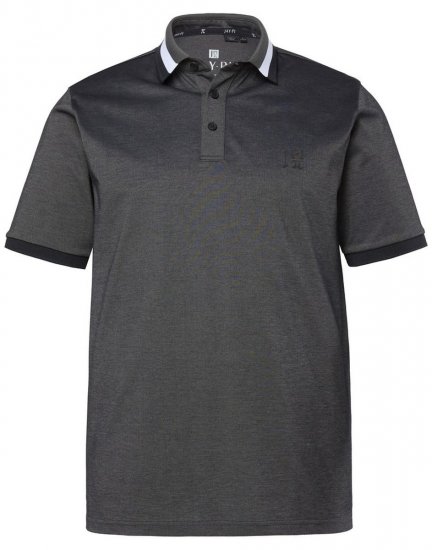 JAY-PI Quickdry Two-Tone Golf Poloshirt Black - Polokošele - Polokošele 2XL-8XL