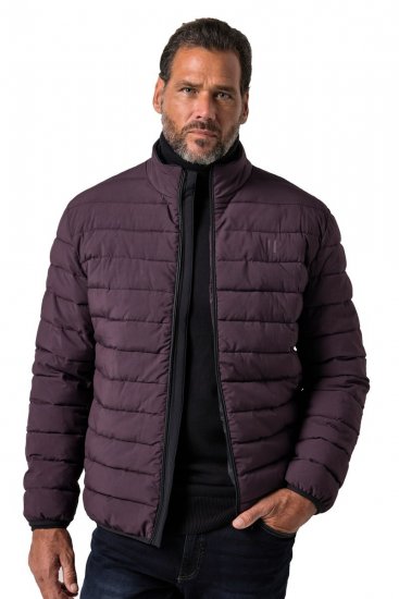 JP1880 828991 Prešívaná bunda so stojačikom Slivková - Bundy - Bundy Nadmerné Veľkosti 2XL-8XL
