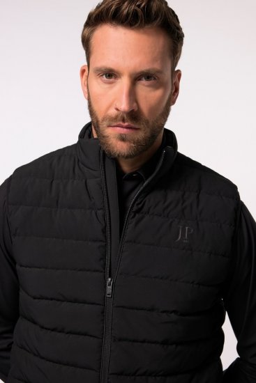JP1880 Quilted Gilet Stand-Up Collar Black - Bundy - Bundy Nadmerné Veľkosti 2XL-8XL