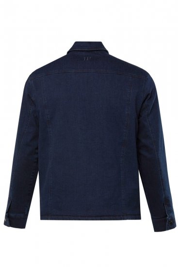 JP1880 829251 Džínsová bunda s teddy podšívkou Tmavomodrá - Bundy - Bundy Nadmerné Veľkosti 2XL-8XL