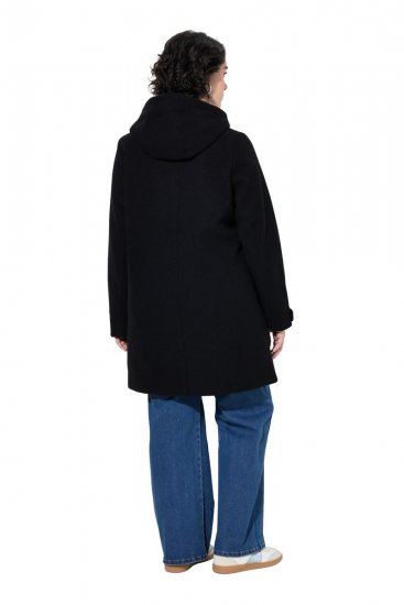 Ulla Popken 829347 Duffle coat Čierna - Kabáty - Dámske kabáty veľkých veľkostí