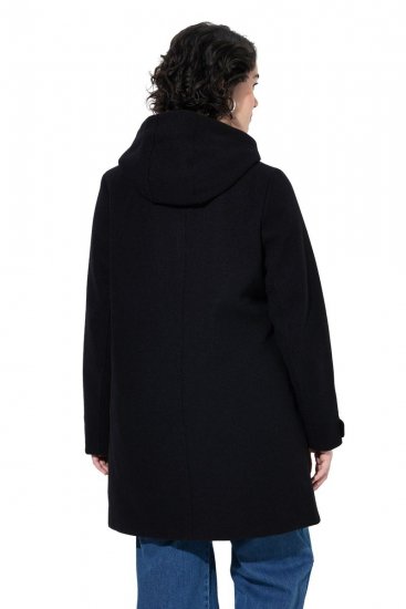 Ulla Popken 829347 Duffle coat Čierna - Kabáty - Dámske kabáty veľkých veľkostí