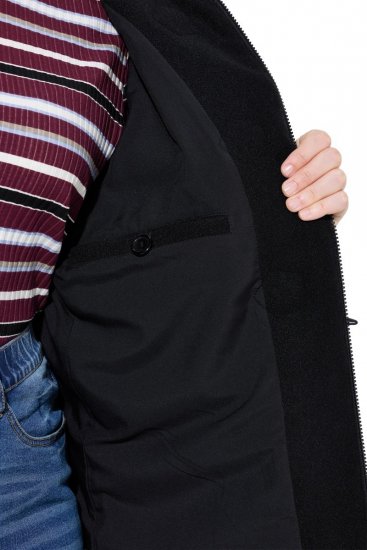 Ulla Popken 829347 Duffle coat Čierna - Kabáty - Dámske kabáty veľkých veľkostí