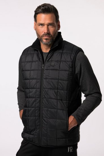Jay-Pi 829716 Vesta obojstranná s teddy Čierna - Bundy - Bundy Nadmerné Veľkosti 2XL-8XL