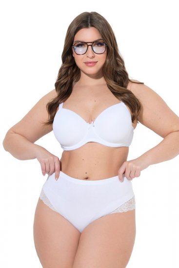 Ulla Popken 830094 Nohavičky s čipkou 2 ks Biela - Nohavičky - 