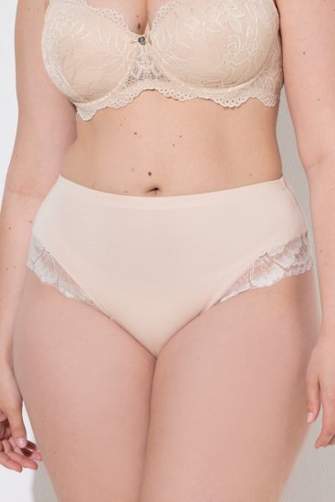 Ulla Popken 830094 Nohavičky s čipkou 2 ks Béžová - Nohavičky - 