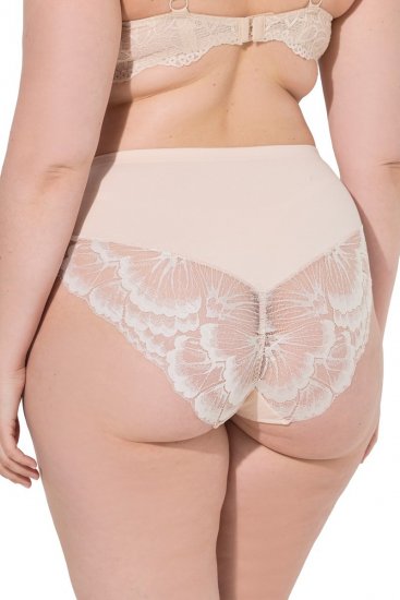 Ulla Popken 830094 Nohavičky s čipkou 2 ks Béžová - Nohavičky - 