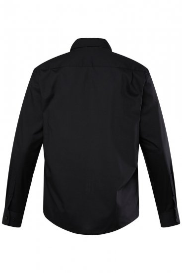 Men+ 753 Business košeľa s dlhým rukávom s klasickým golierom Čierna - Košele - Košele 2XL-10XL