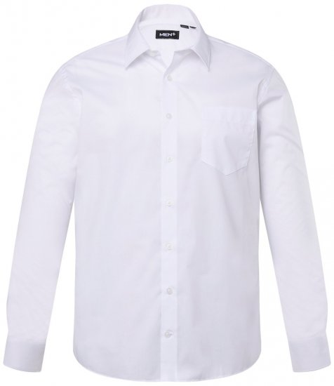 Men+ 753 Business košeľa s dlhým rukávom s klasickým golierom Biela - Košele - Košele 2XL-10XL