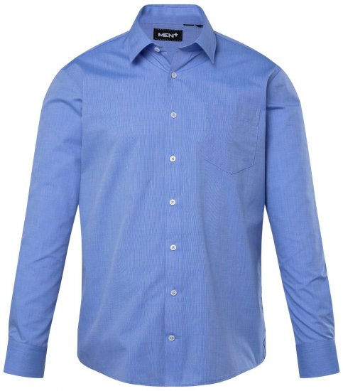 Men+ 753 Business košeľa s dlhým rukávom s klasickým golierom Svetlomodrá - Košele - Košele 2XL-10XL
