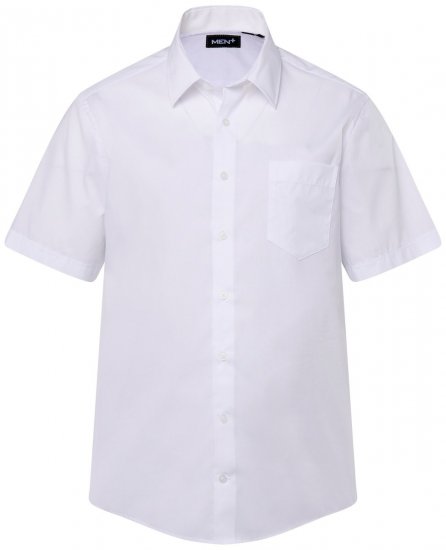 Men+ 756 Business košeľa s krátkym rukávom s klasickým golierom Biela - Košele - Košele 2XL-10XL