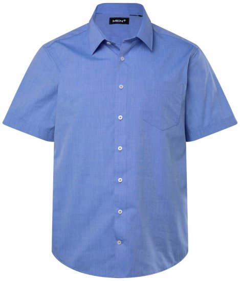 Men+ 756 Business košeľa s krátkym rukávom s klasickým golierom Svetlomodrá - Košele - Košele 2XL-10XL