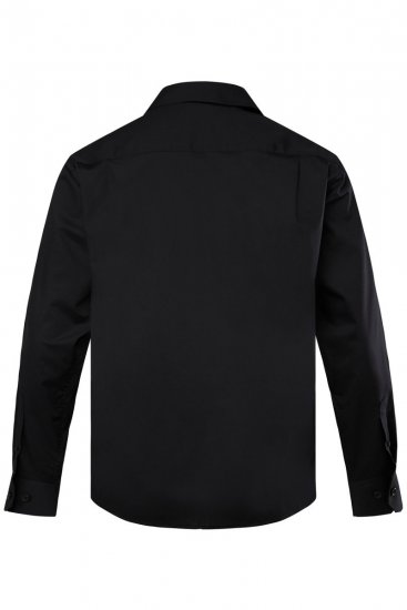 Men+ 757 Business košeľa s dlhým rukávom s otvoreným golierom Čierna - Košele - Košele 2XL-10XL