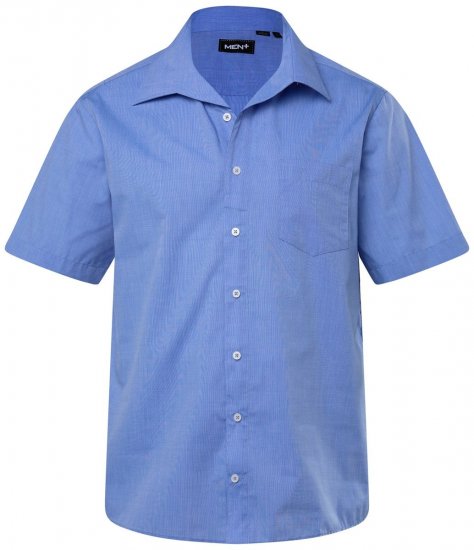 Men+ 758 Business košeľa s krátkym rukávom s otvoreným golierom Svetlomodrá - Košele - Košele 2XL-10XL