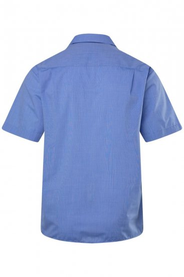 Men+ 758 Business košeľa s krátkym rukávom s otvoreným golierom Svetlomodrá - Košele - Košele 2XL-10XL