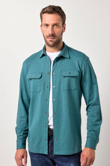 JP1880 Jersey Shirt Long Sleeve Modern Fit Blue - Košele - Košele 2XL-10XL