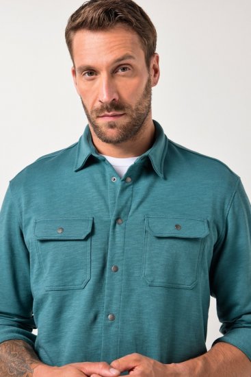JP1880 Jersey Shirt Long Sleeve Modern Fit Blue - Košele - Košele 2XL-10XL