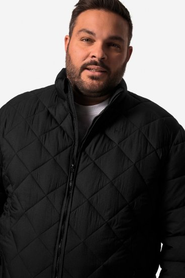 Men+ 494 Prešívaná bunda so stojačikom Čierna - Bundy - Bundy Nadmerné Veľkosti 2XL-8XL
