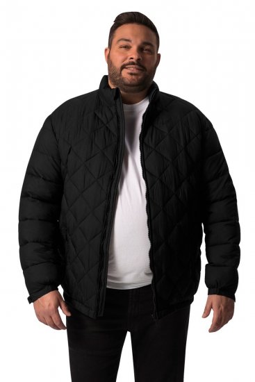 Men+ 494 Prešívaná bunda so stojačikom Čierna - Bundy - Bundy Nadmerné Veľkosti 2XL-8XL
