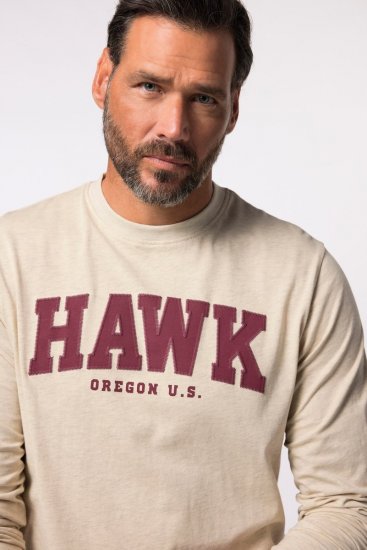 JP1880 T-Shirt Long Sleeve Hawk Off-White TALL - PÁNSKE OBLEČENIE MT-6XLT - Veľkosti pre VYSOKÝCH