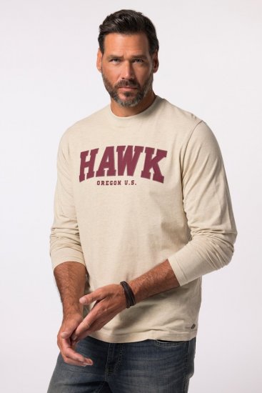 JP1880 T-Shirt Long Sleeve Hawk Off-White TALL - PÁNSKE OBLEČENIE MT-6XLT - Veľkosti pre VYSOKÝCH