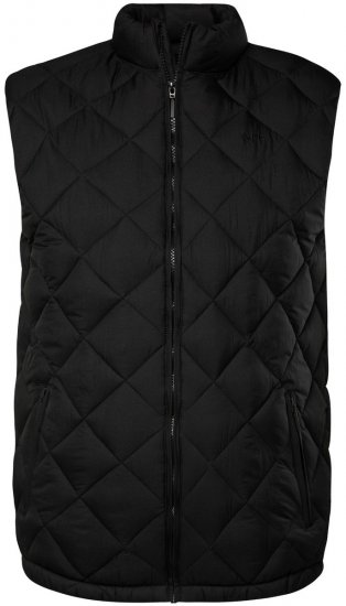 Men+ 578 Vesta prešívaná so stojačikom Čierna - Bundy - Bundy Nadmerné Veľkosti 2XL-8XL